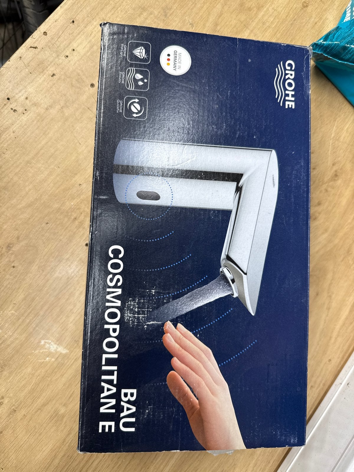 Grohe Bau Cosmopolitan E Infrarood Elektronische Kraan, Ophalen, Nieuw, Chroom, Kraan
