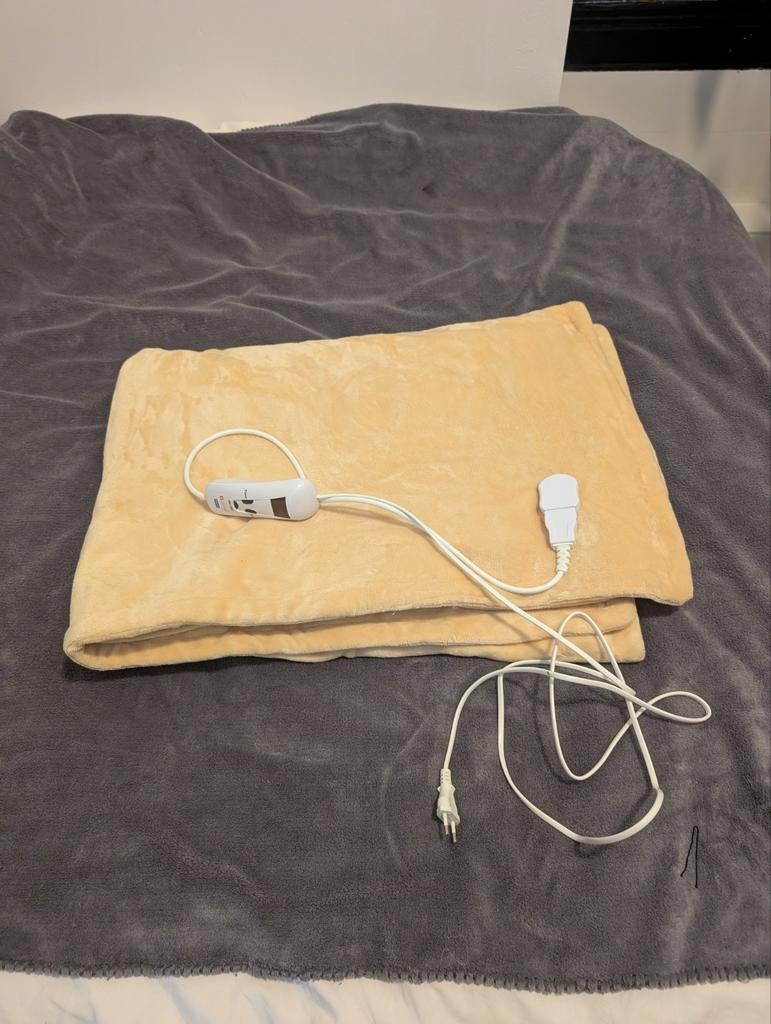 Elektrische bovendeken Alpina - Heerlijk warm in bed!, Gebruikt, Eenpersoons, Beige, Ophalen of Verzenden
