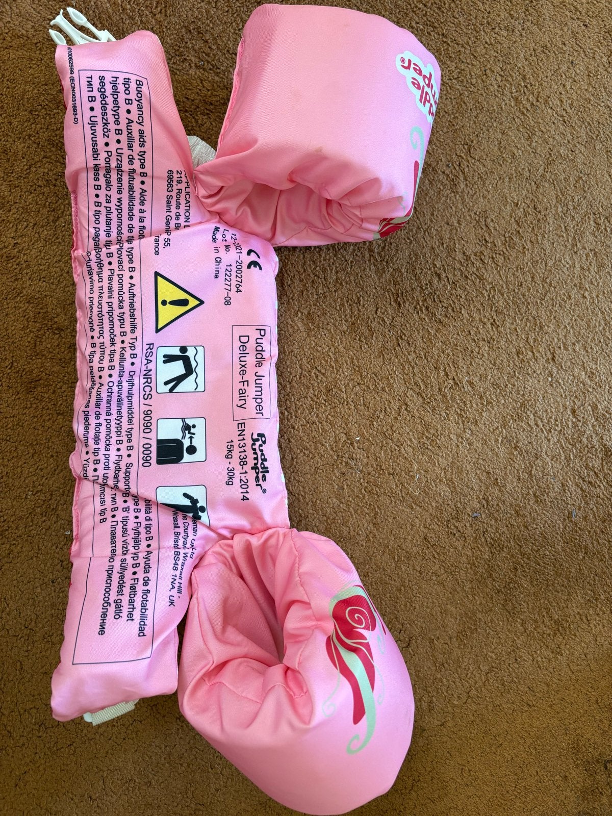 Roze Puddle Jumper Deluxe-Fairy zwembandjes, Ophalen of Verzenden, Gebruikt