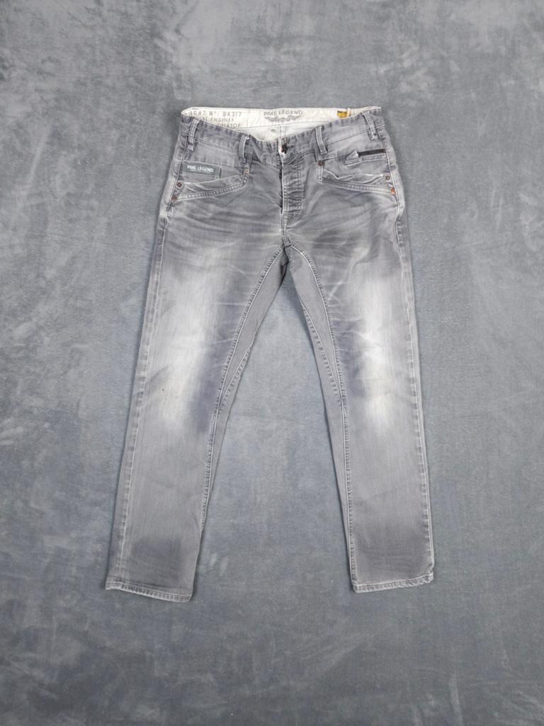 Pme Legend Broek Bare Metal W33 L32 Regular Straight Grijs., ., Ophalen of Verzenden, ., W33 - W34 (confectie 48/50)