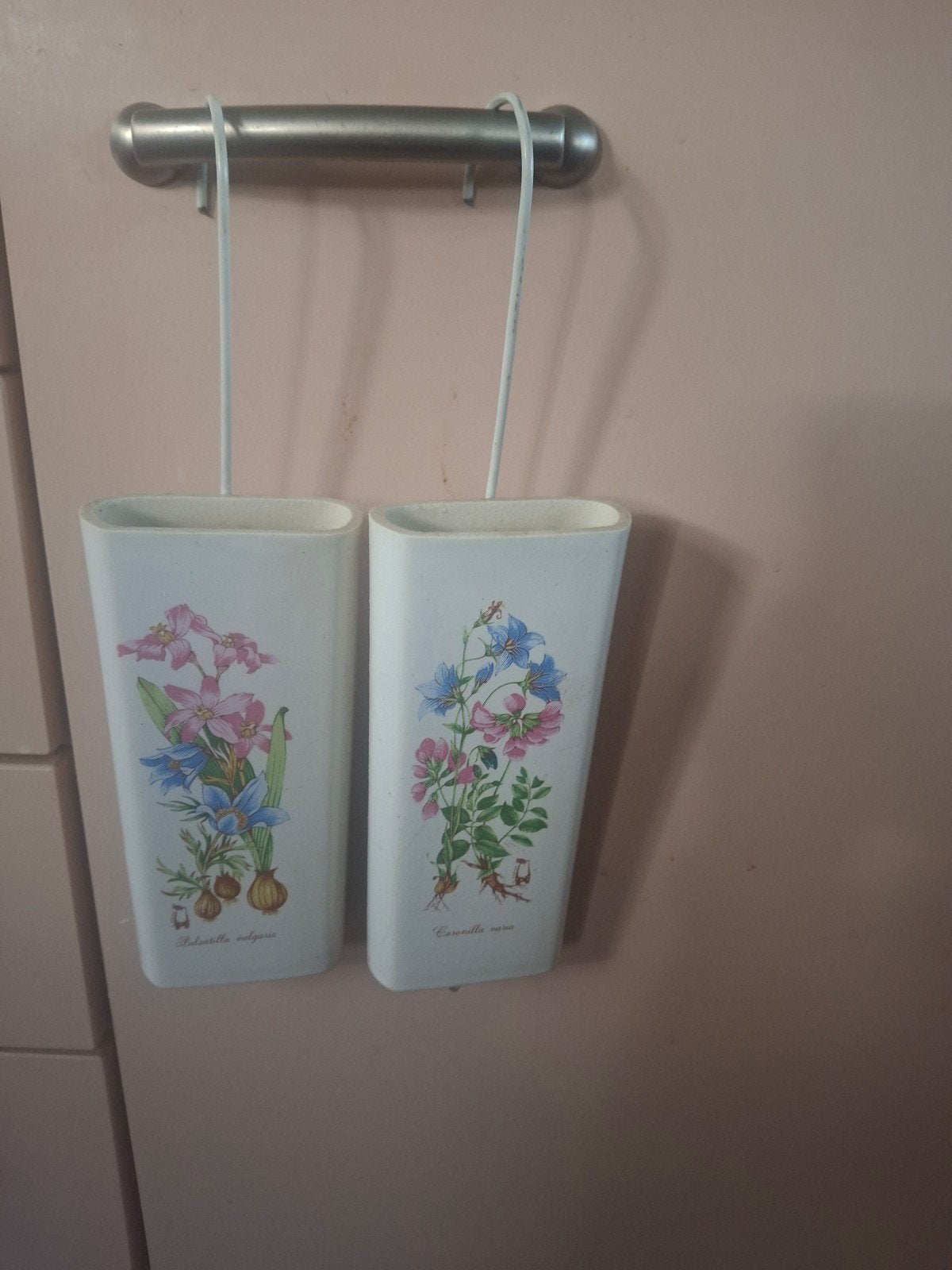 2x Vintage Radiator Waterverdamper met Botanische Print, Ophalen of Verzenden, Gebruikt