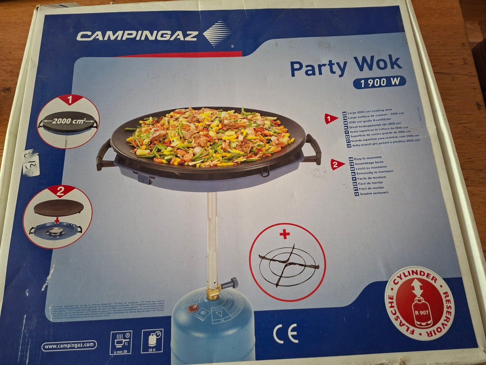 Campingaz Party Wok 1900W - Ideaal voor buiten koken, Ophalen, Zo goed als nieuw, Campingaz