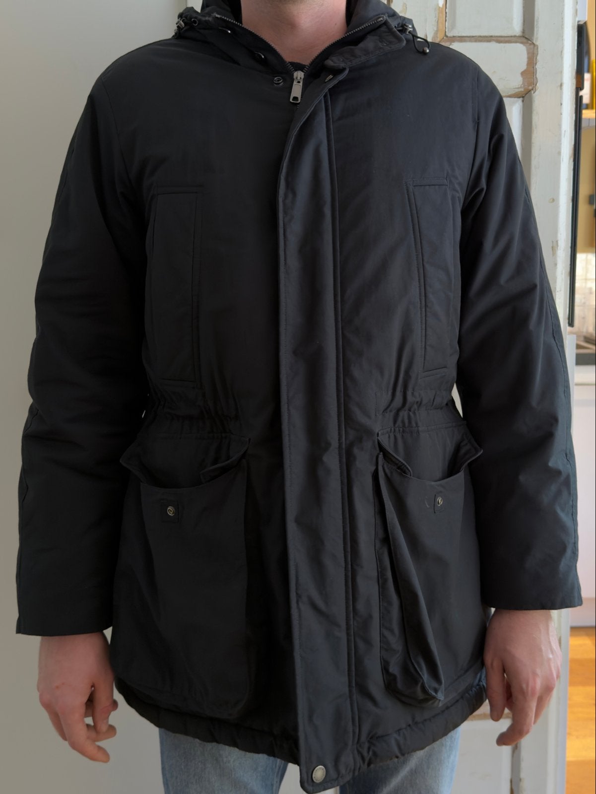 Baracuta Winter Parka - donkerblauw met geruite voering, Ophalen of Verzenden, Nieuw, Overige maten, Zwart
