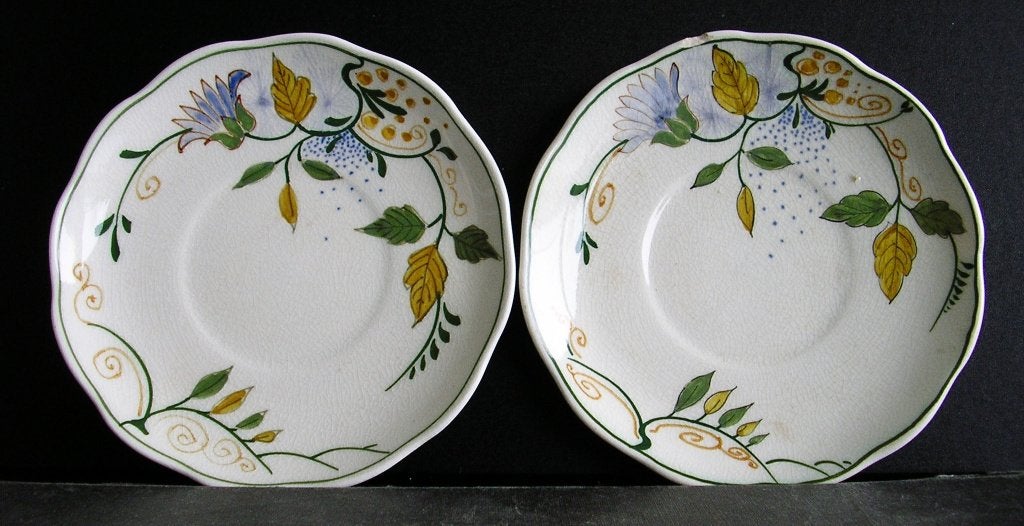 2 Schoteltjes Plateelbakkerij Zuid Holland decor Juliette, Ophalen of Verzenden