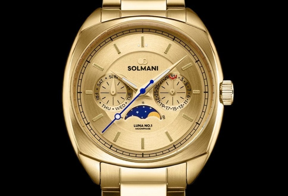 Herenhorloge van Solmani Luna No.1 5MGGASG - Limited Edition, Sieraden, Tassen en Uiterlijk, Ophalen of Verzenden, Nieuw, Staal