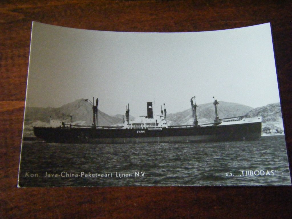 H42 - s.s. Tjibodas - Kon. Java China Paketvaart Lijnen, Verzamelen, Ophalen of Verzenden, Kaart, Foto of Prent