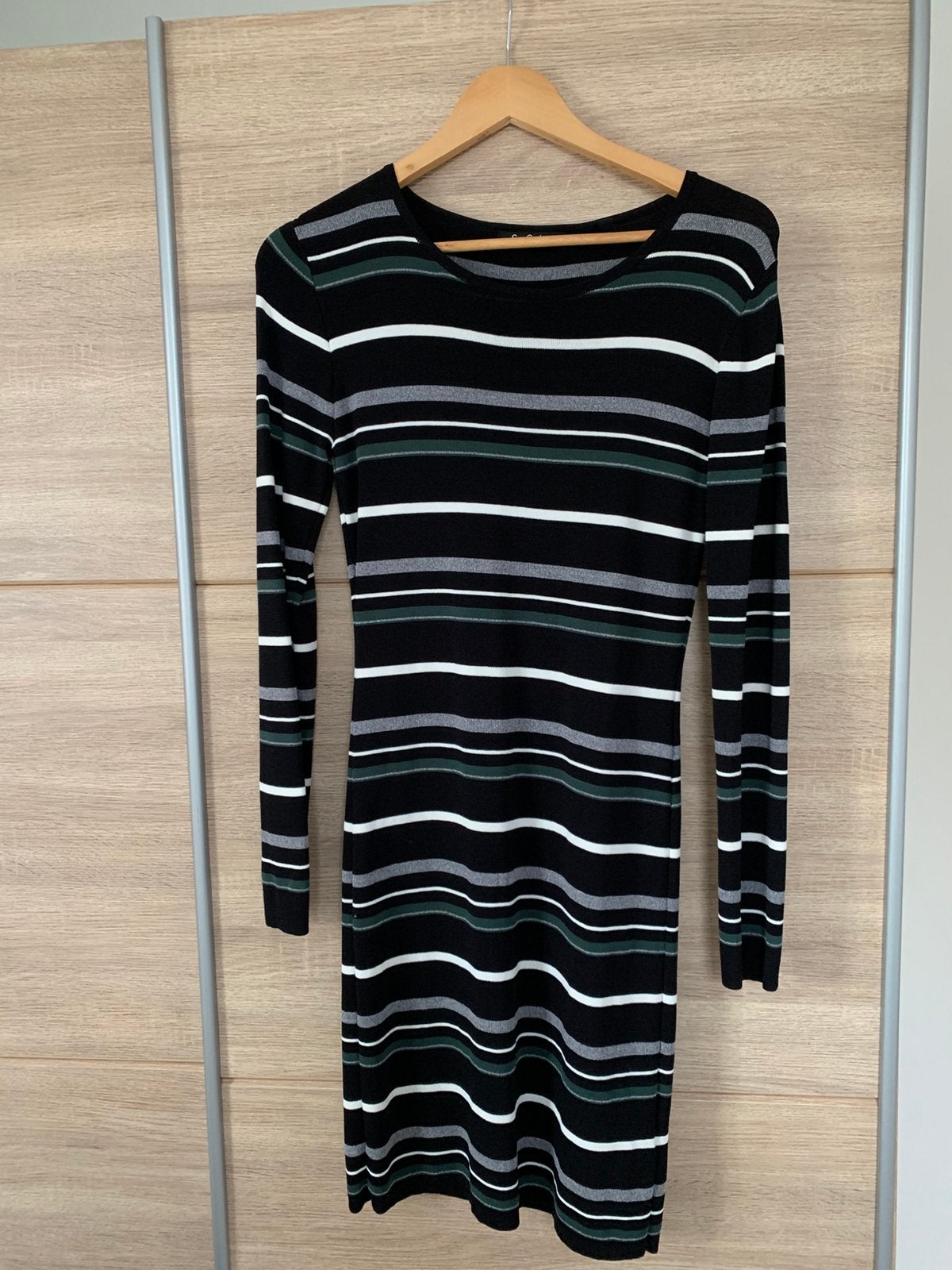 Mooie SoSoire gestreepte jurk mt M 38, Kleding | Dames, Ophalen of Verzenden, Zo goed als nieuw, Maat 38/40 (M), Onder de knie