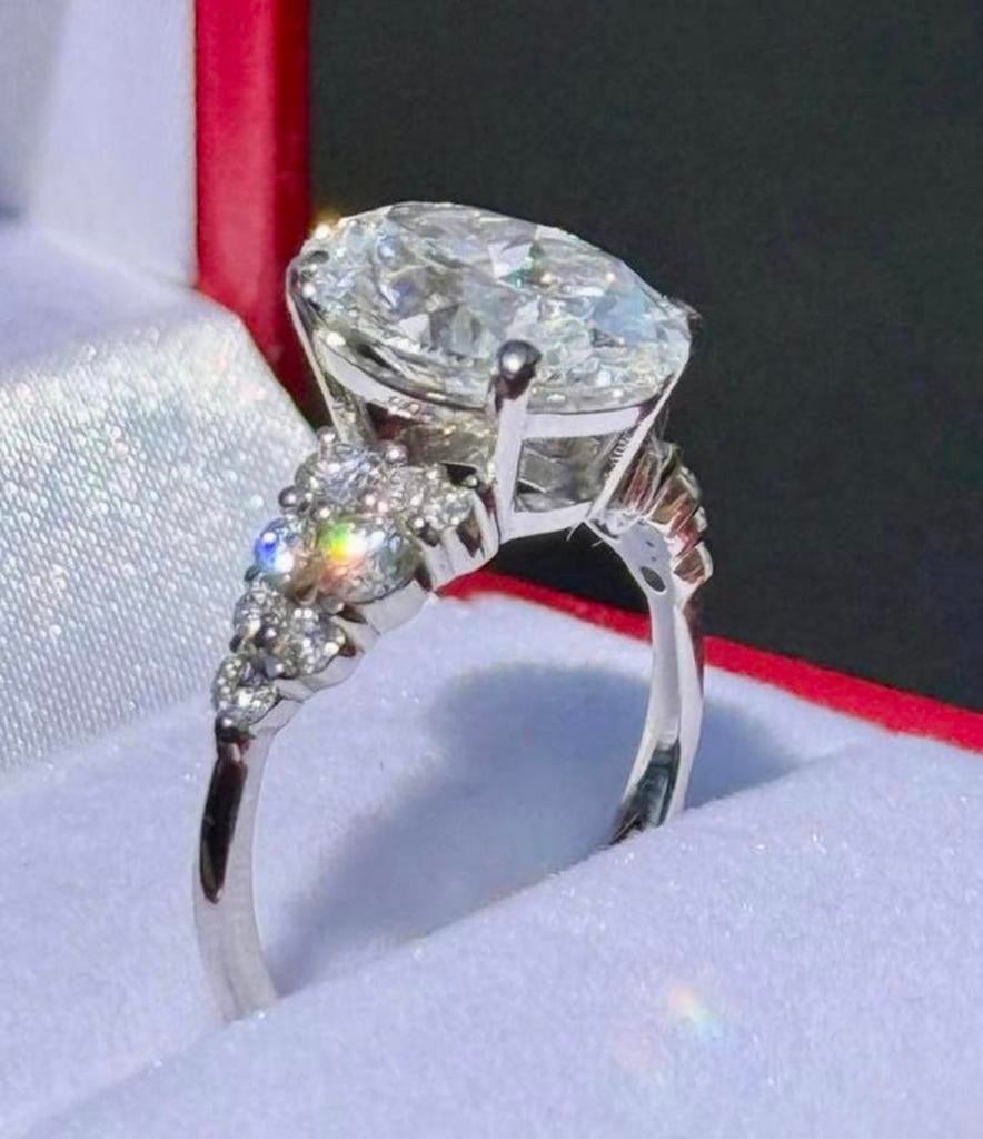 18k gouden trouwring VS1 diamant 4.72ct! retailwaarde €8000!, Sieraden, Tassen en Uiterlijk, Ringen, Nieuw, Ophalen of Verzenden