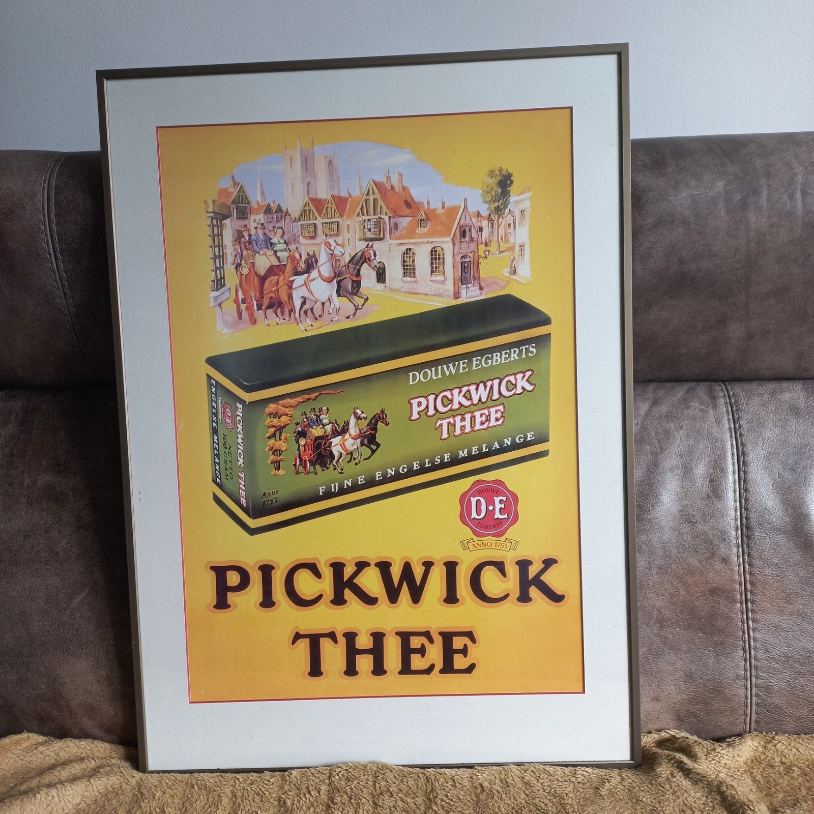 Ingelijste Van Nelle. Kanis & Gunnink, Pickwick poster, Ophalen, 50 tot 75 cm, Schilderij