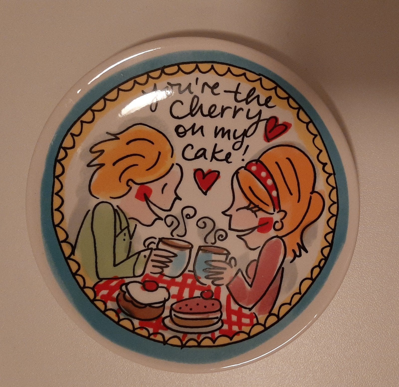 Blond Amsterdam schoteltje 'Cherry on my Cake', Huis en Inrichting, Ophalen, Gebruikt, Keramiek, Modern