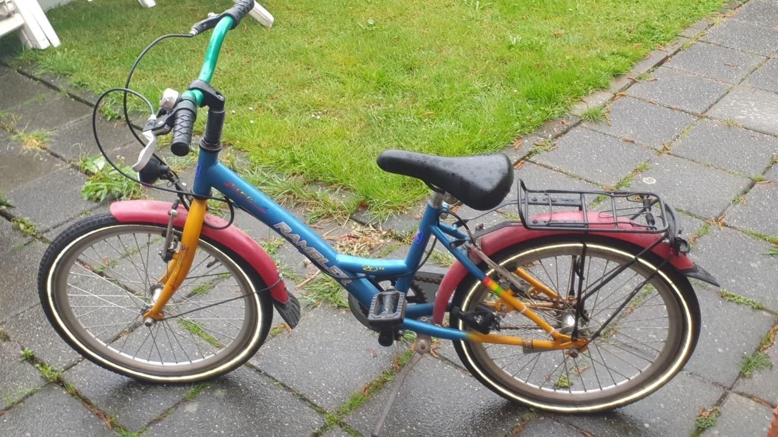 Kinderfiets Rambler 20 inch - Blauw/Rood/Geel, 20 inch of meer, Gebruikt, Rambler, Velgrem
