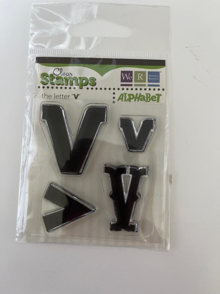 Clear Stempel Letter V - We R Alphabet - Ongebruikt, Ophalen of Verzenden, Nieuw, Clearstamp