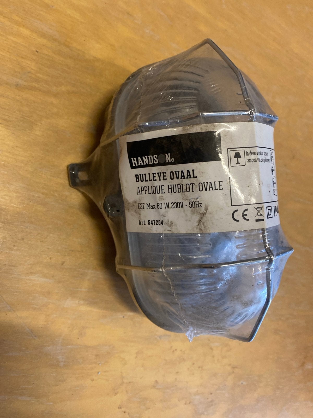Nieuwe Hands On Bulleye Ovaal Wandlamp E27 IP44, Onbekend, Nieuw, Ophalen of Verzenden, Onbekend
