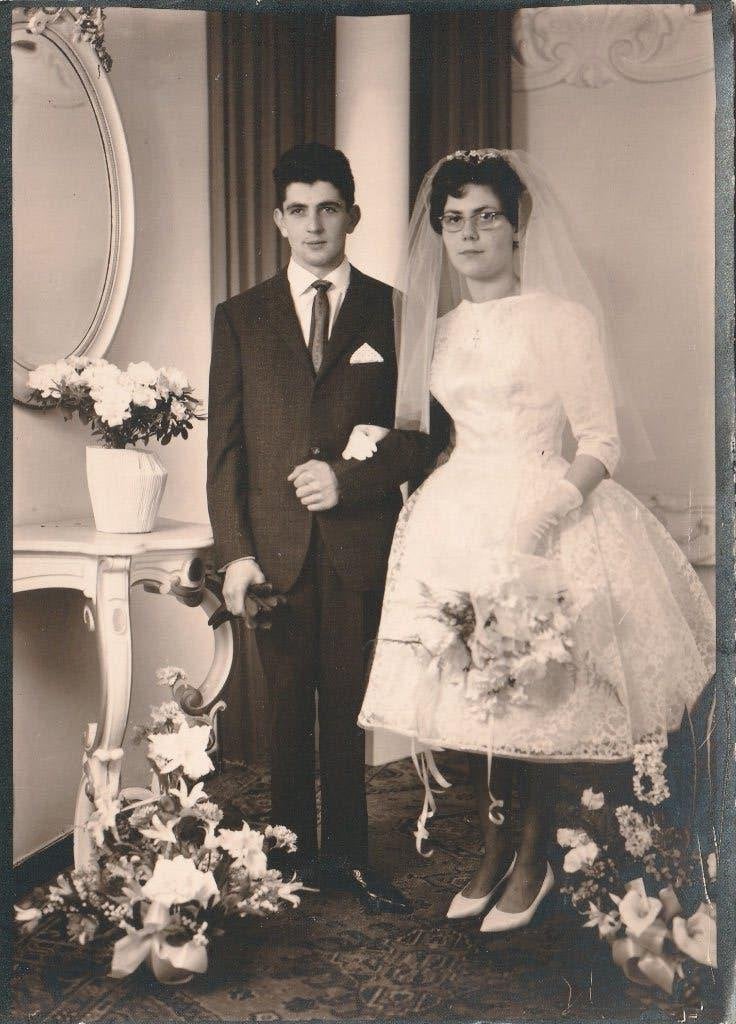 fotokaart  -      trouw  foto   13 op 18   cm, Ophalen of Verzenden, Voor 1940, Zo goed als nieuw