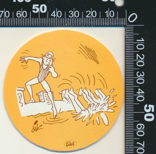 Sticker: Edet - Dik Bruynestein (10), Verzamelen, Ophalen of Verzenden, Zo goed als nieuw