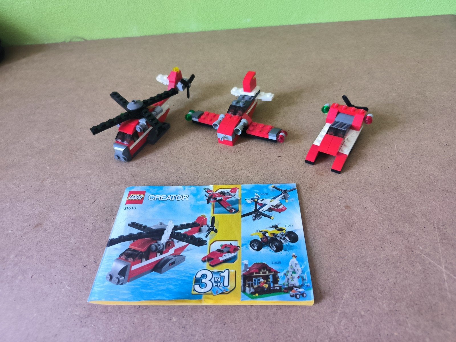 LEGO Creator 31013 Rode Helikopter 3-in-1 set, Ophalen of Verzenden, Gebruikt, Overige merken