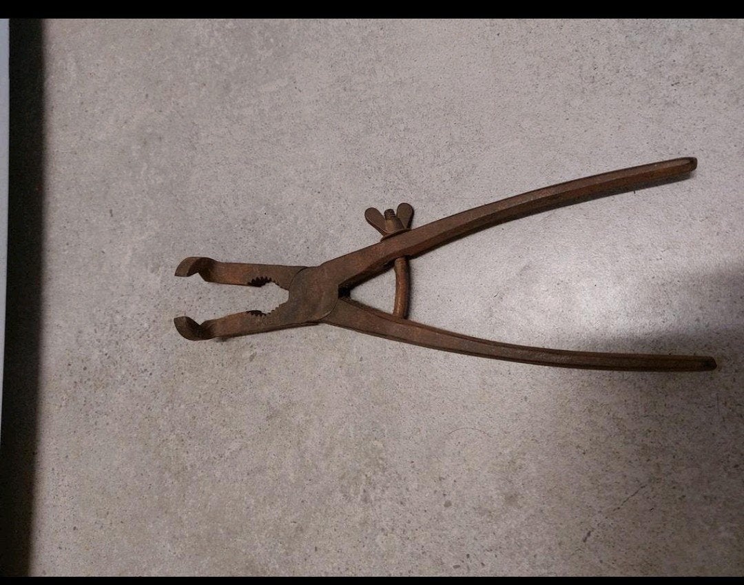 Vintage retro antieke loodgieter tang DRGM, Ophalen of Verzenden, Gebruikt