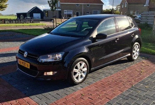 Keurige Volkswagen Polo 6R 1.4 Highline Recent Onderhouden, Voorwielaandrijving, 40 €/maand, 4 cilinders, Zwart