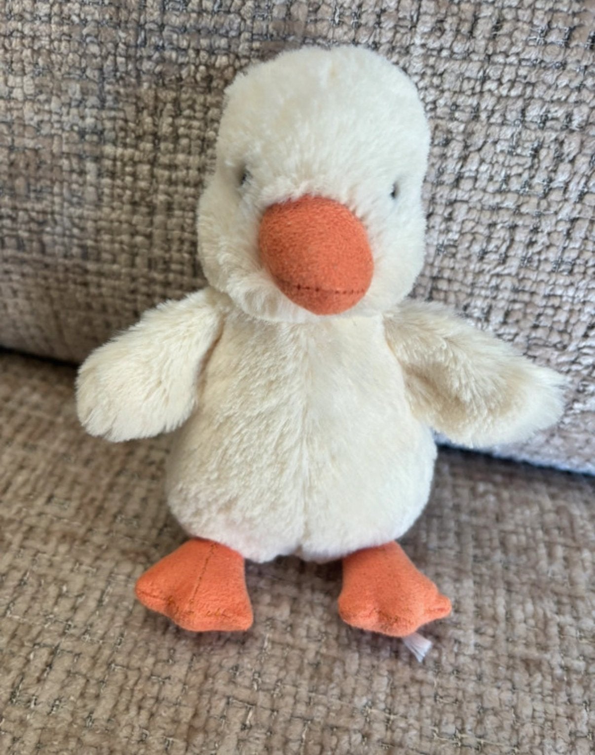 Jellycat bashful duck, Ophalen of Verzenden, Zo goed als nieuw, Eend