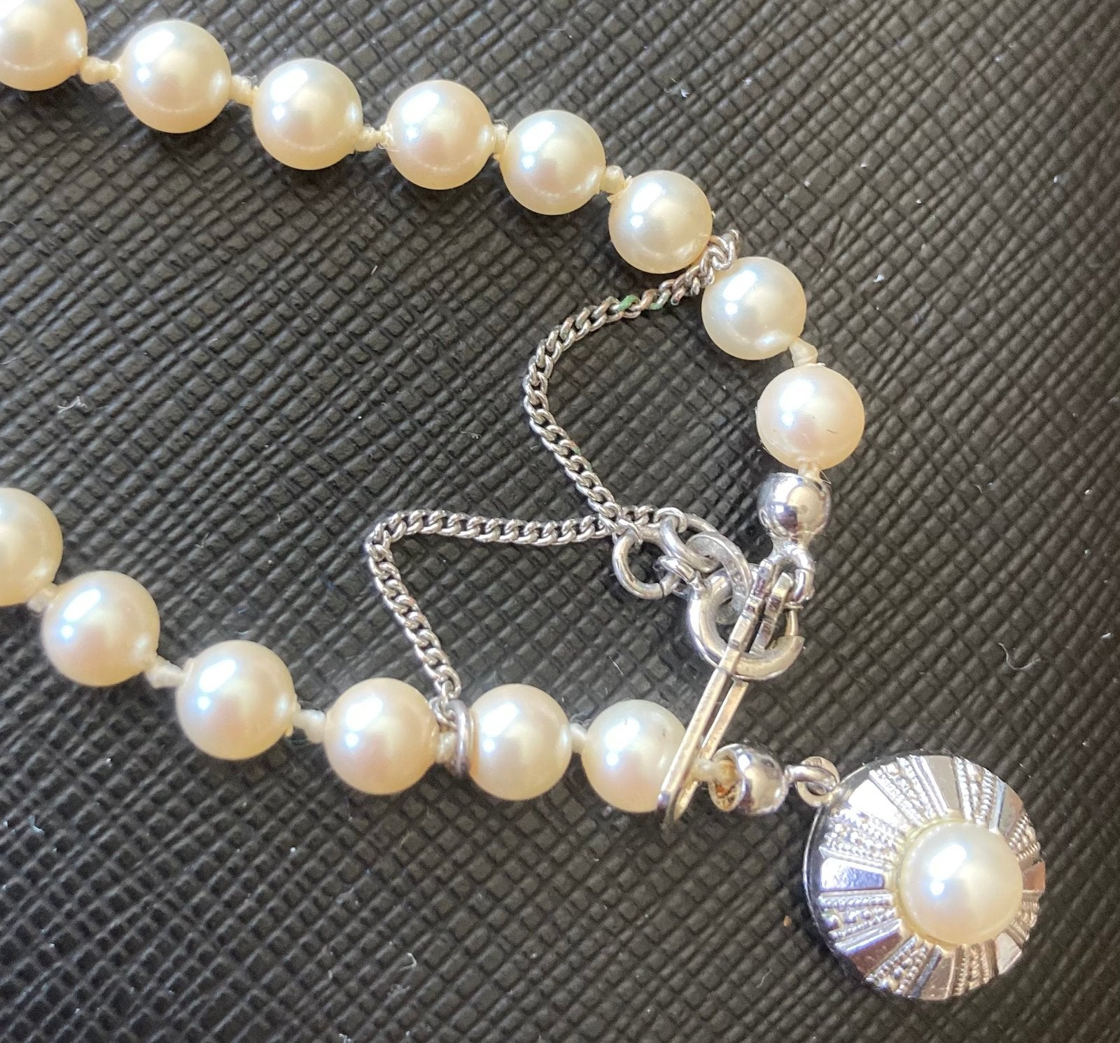 Mooie antieke parelketting met zilveren sluiting, Ophalen of Verzenden, Zo goed als nieuw, Zilver, Zilver