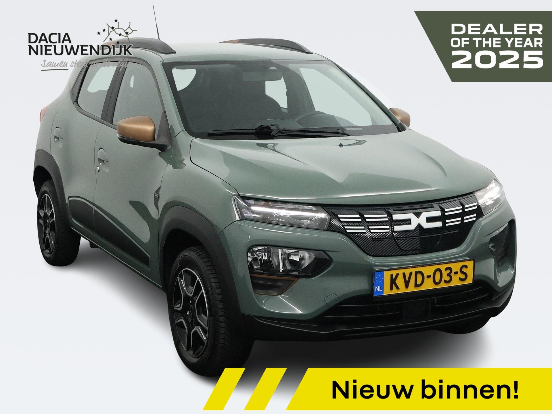 Dacia Spring Extreme 27 kWh AUTOMAAT | SNELLADER | NAVI | PD, Auto's, Gebruikt, Zwart, 4 stoelen, 291 min