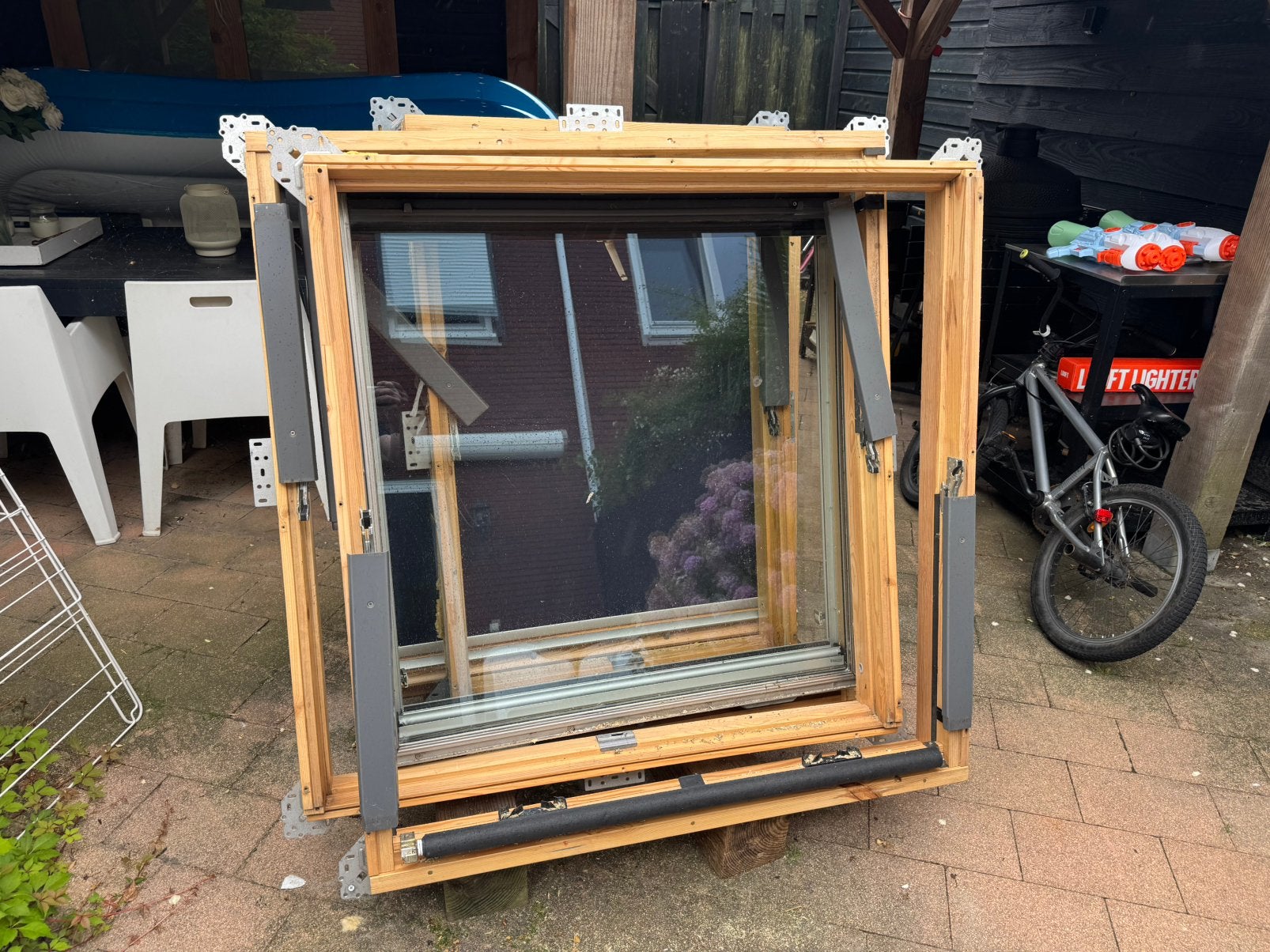 Velux dakramen GGL S06 30590, Raamkozijn, Zo goed als nieuw, Hout, Ophalen