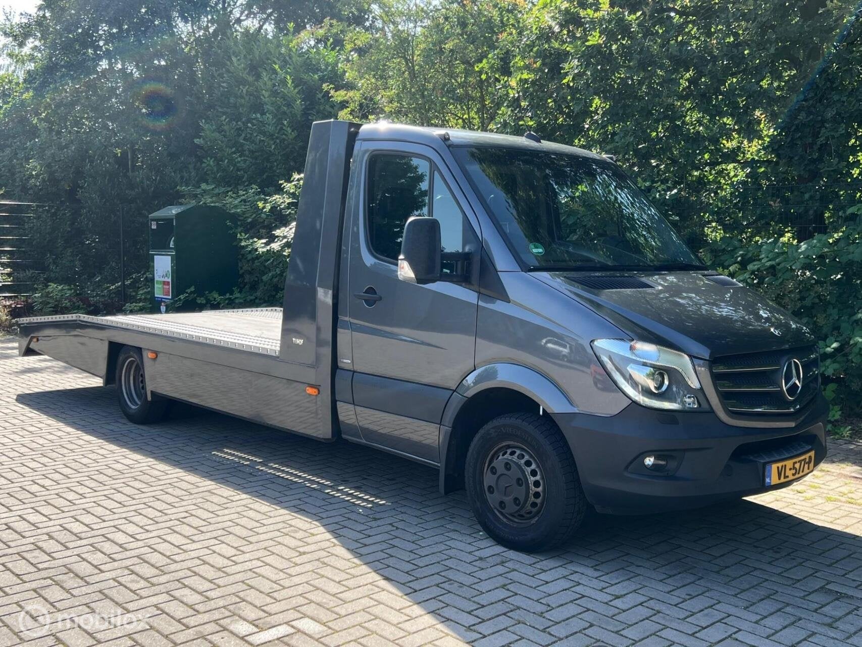 Mercedes Sprinter Tijhof Oprijwagen 3.0 BlueTEC | Automaat |, Auto's, Bestelauto's, Automaat, Gebruikt, Euro 6, 190 pk