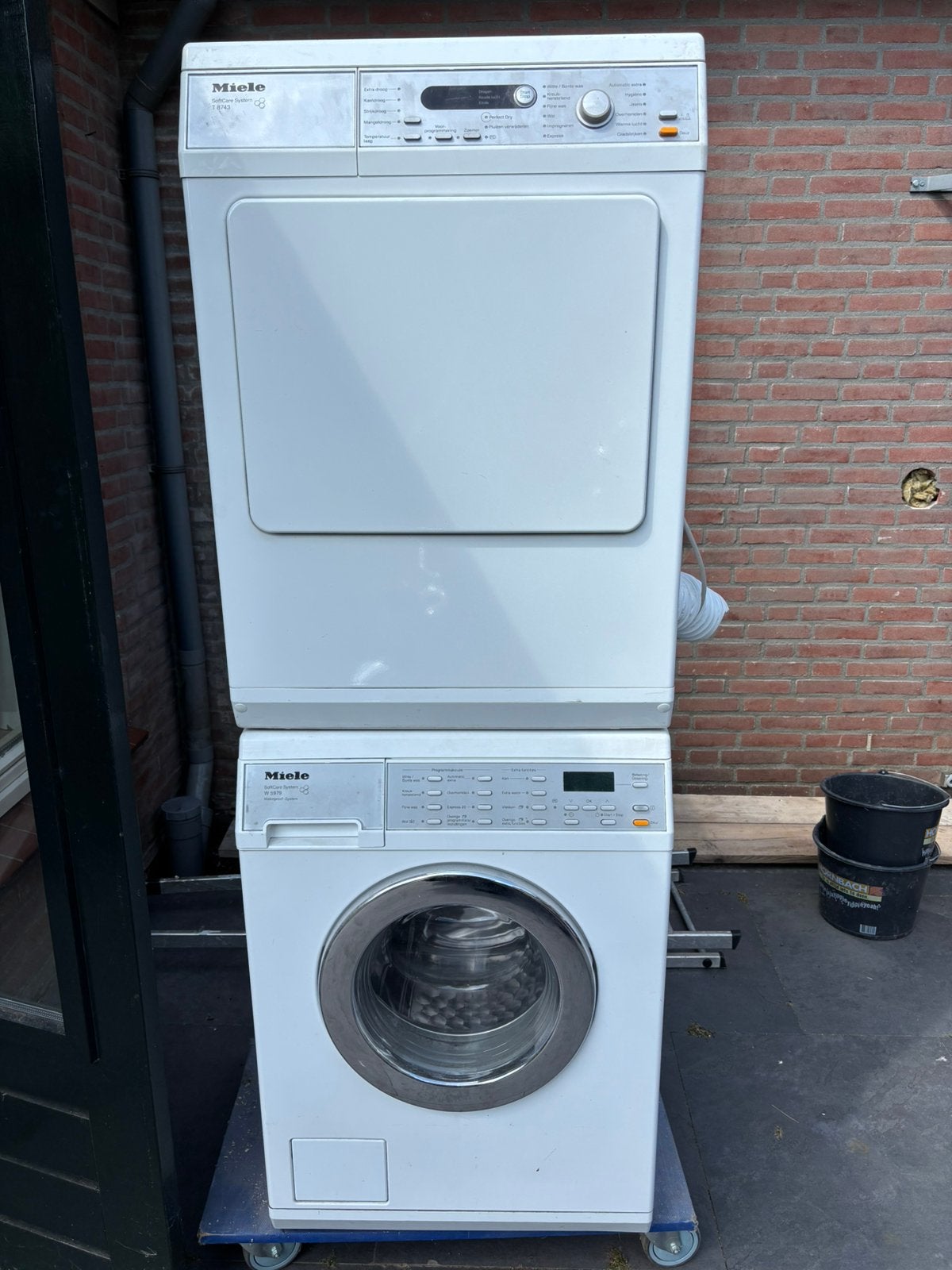 Miele Wasmachine en Droger, Ophalen, Zo goed als nieuw, 85 tot 90 cm