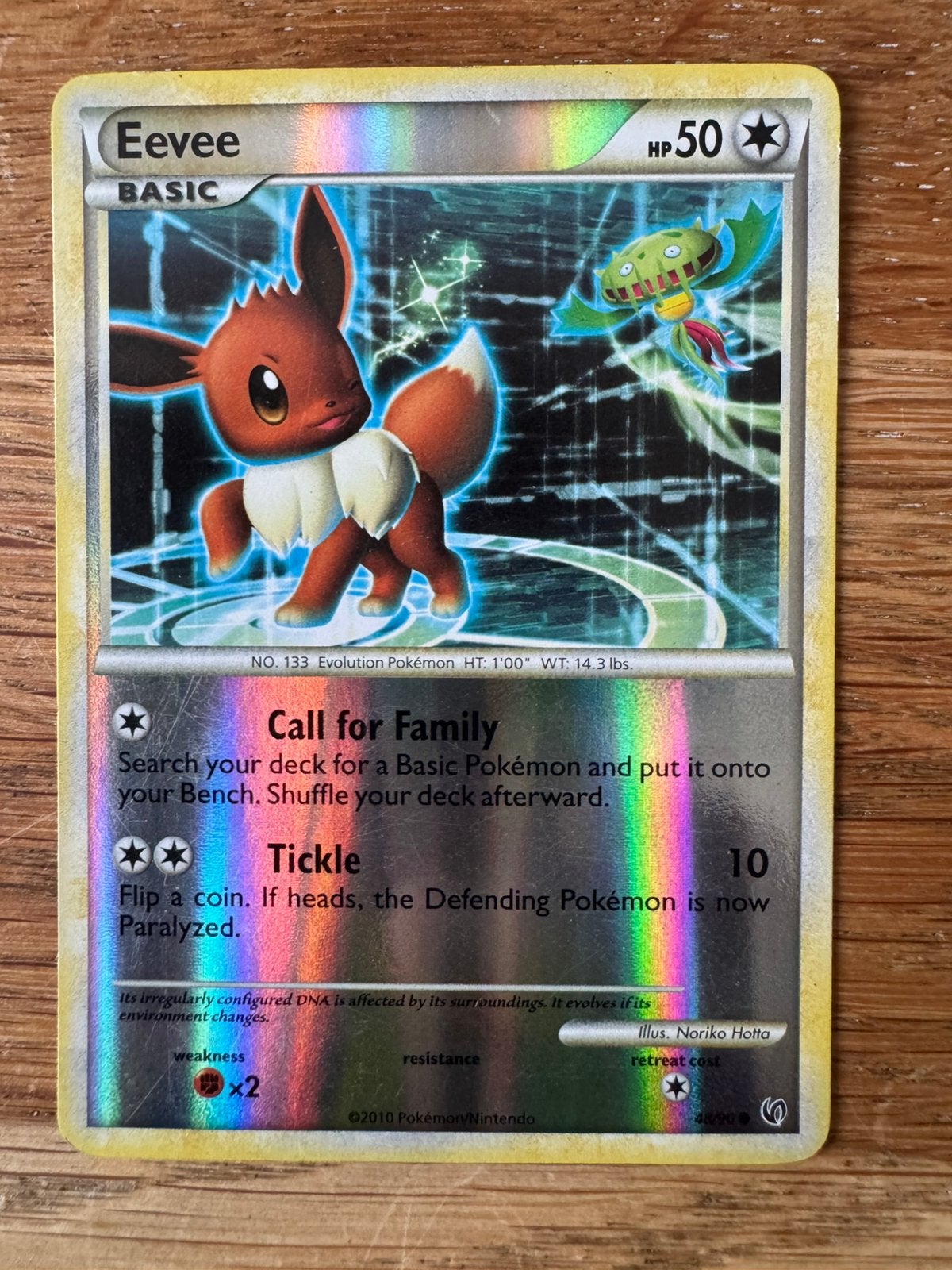 Pokemon Kaart Eevee Reverse Holo 48/90 Undaunted., Ophalen of Verzenden, Zo goed als nieuw