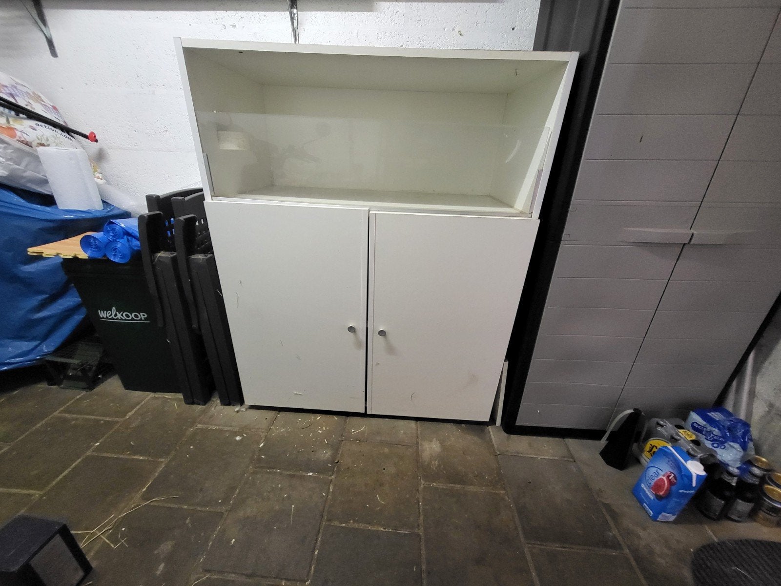 Wit kastje met plexiglas opzetstukken voor kleine huisdieren, Ophalen, Gebruikt