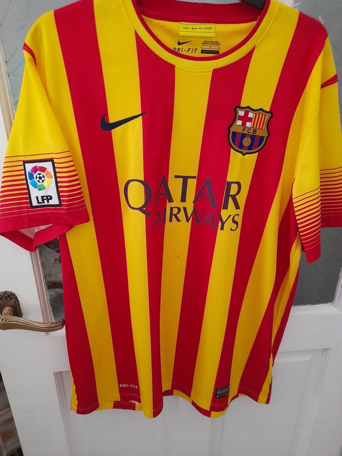 Nike FC Barcelona Thuisshirt - Geel/Rood Gestreept, Kleding | Heren, T-shirts, Maat 52/54 (L), Meerkleurig, Nike, Ophalen of Verzenden