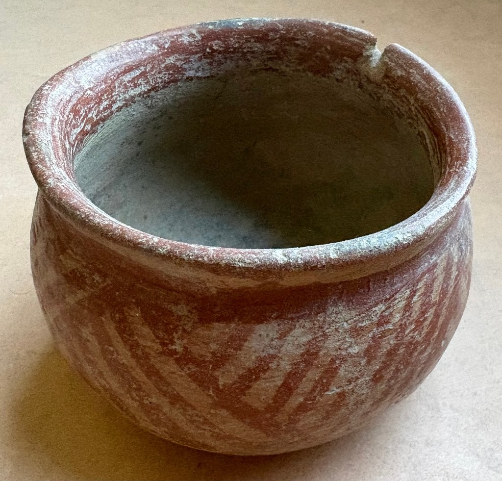 Zeer oude precolumbiaans pot, 2100-2200 jaar oud, Steen/keramiek, Overige typen, Ophalen of Verzenden, Geschilderd