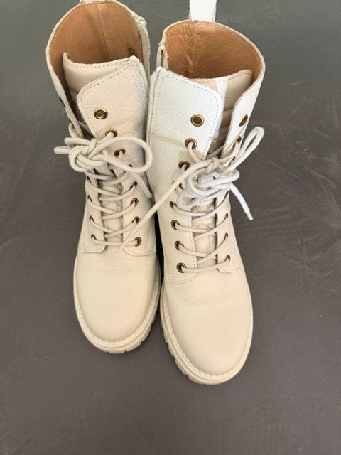 Manfield damesboots crème maat 37, Ophalen, Beige, Overige typen, Zo goed als nieuw