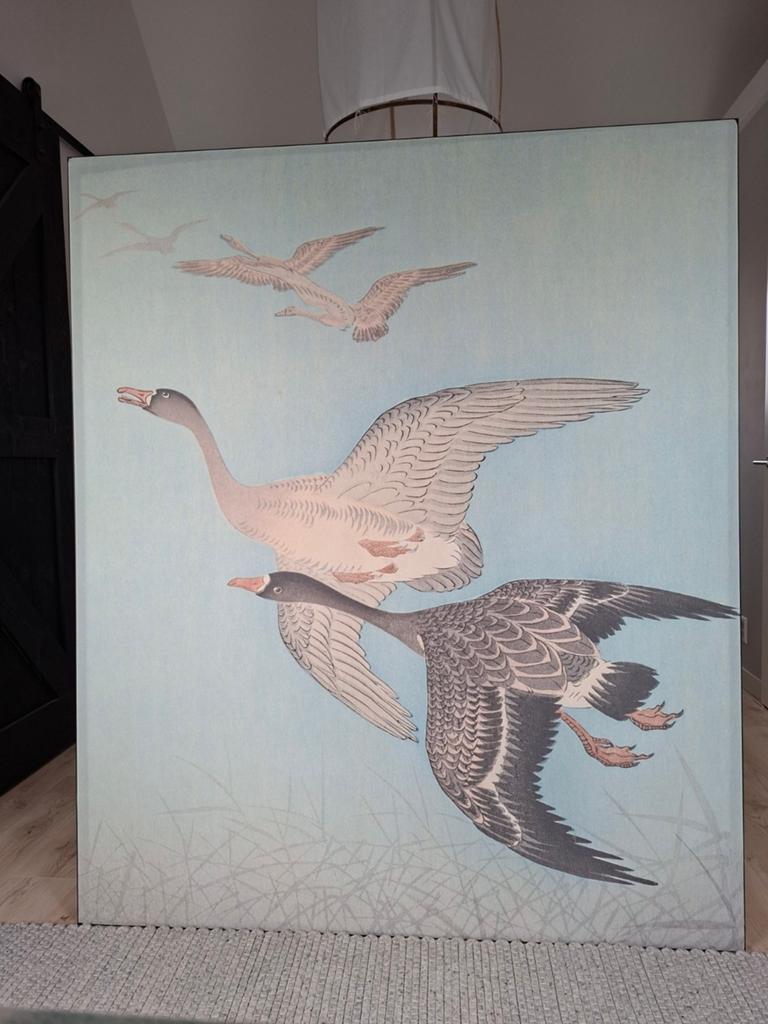 Doek in stalen frame van Muso 180h 150b, Antiek en Kunst, Ophalen of Verzenden