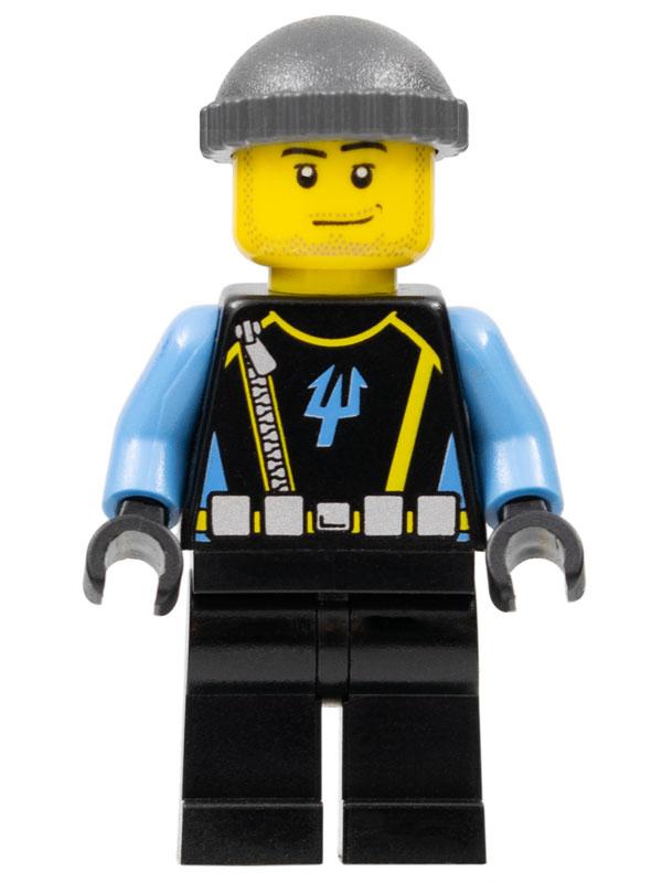 LEGO Minifiguur aqu024 Aquazone Aquaraiders II Crab Crusher., Inclusief minifiguren, Gebruikt, Overige thema's, Lego