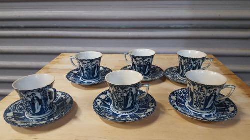 kop en schotels chinees blauw 6 stuks, Ophalen of Verzenden, 'T Olde Gre-j, Info@toldegrej.nl, Endepoelstraat 20f Didam