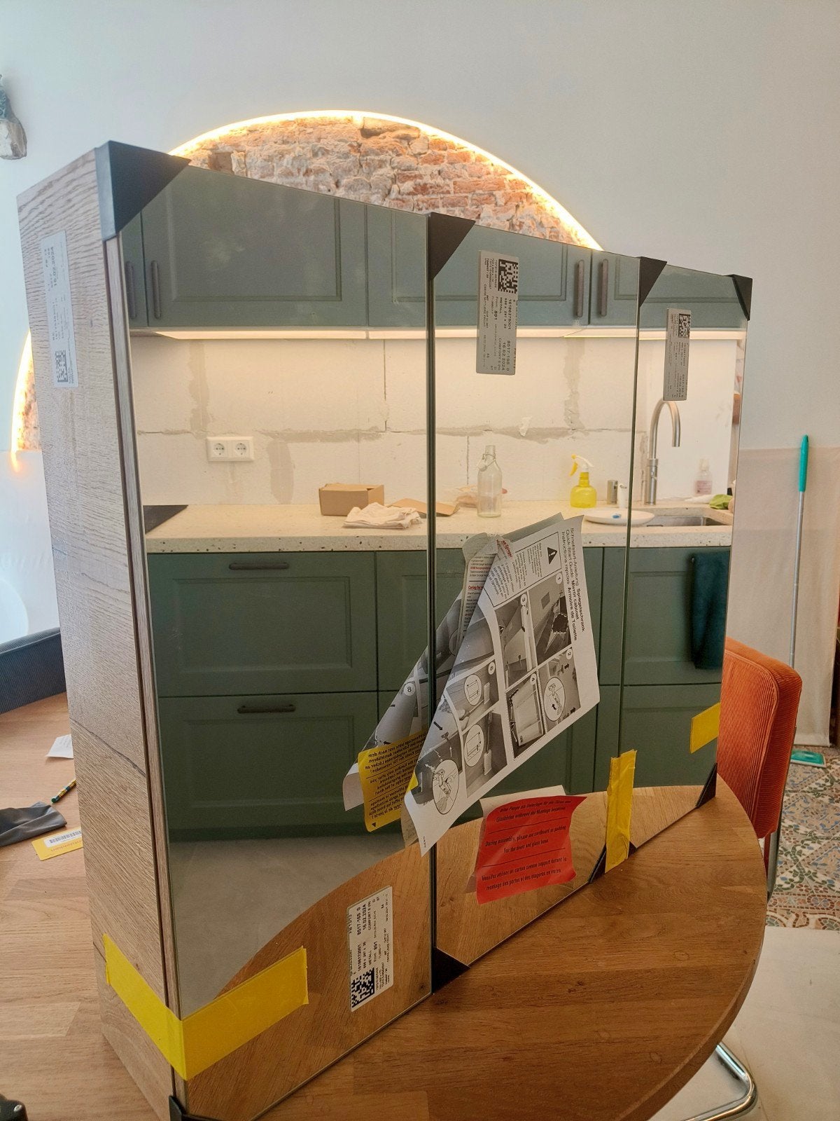 Spiegelkast Badkamer meubel nieuw, Ophalen, Spiegelkast, Nieuw, 50 tot 100 cm