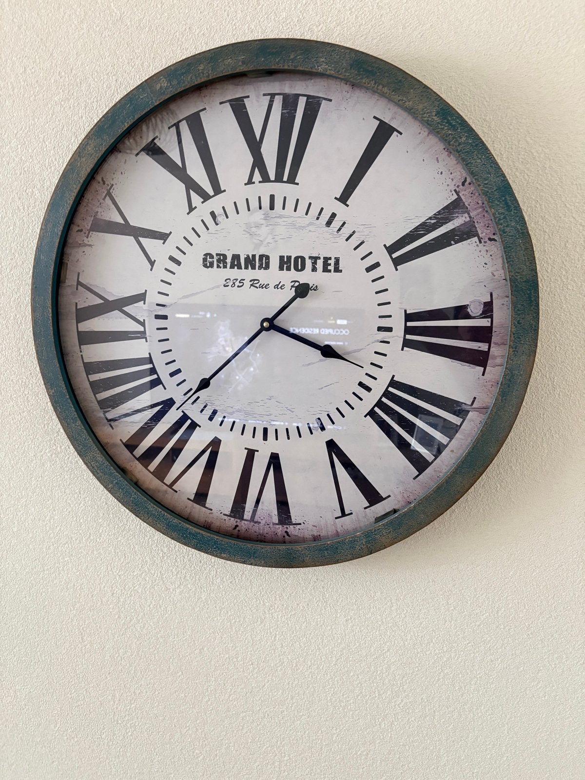 Vintage Wandklok "Grand Hotel" - Romeinse Cijfers, Ophalen, Vintage, Analoog, Overige merken