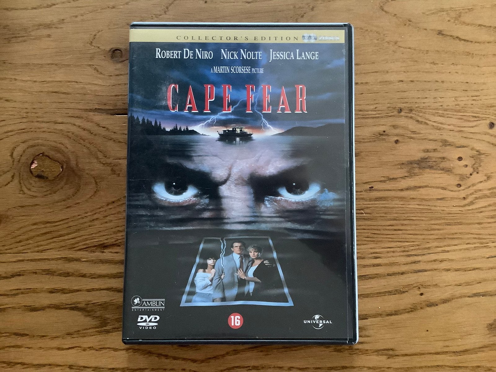 16). CAPE FEAR met Nick Nolte Jessica Lange, Robert de Niro., Ophalen of Verzenden