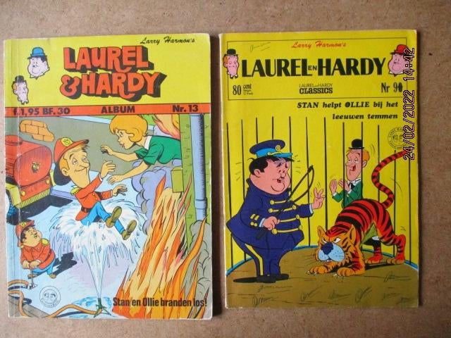 adv5932 laurel en hardy, Eén stripboek, Ophalen, Gelezen