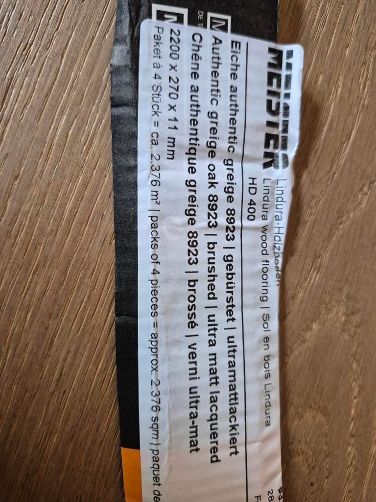 Meister vloer 7 m2, Ophalen, Nieuw, Parket