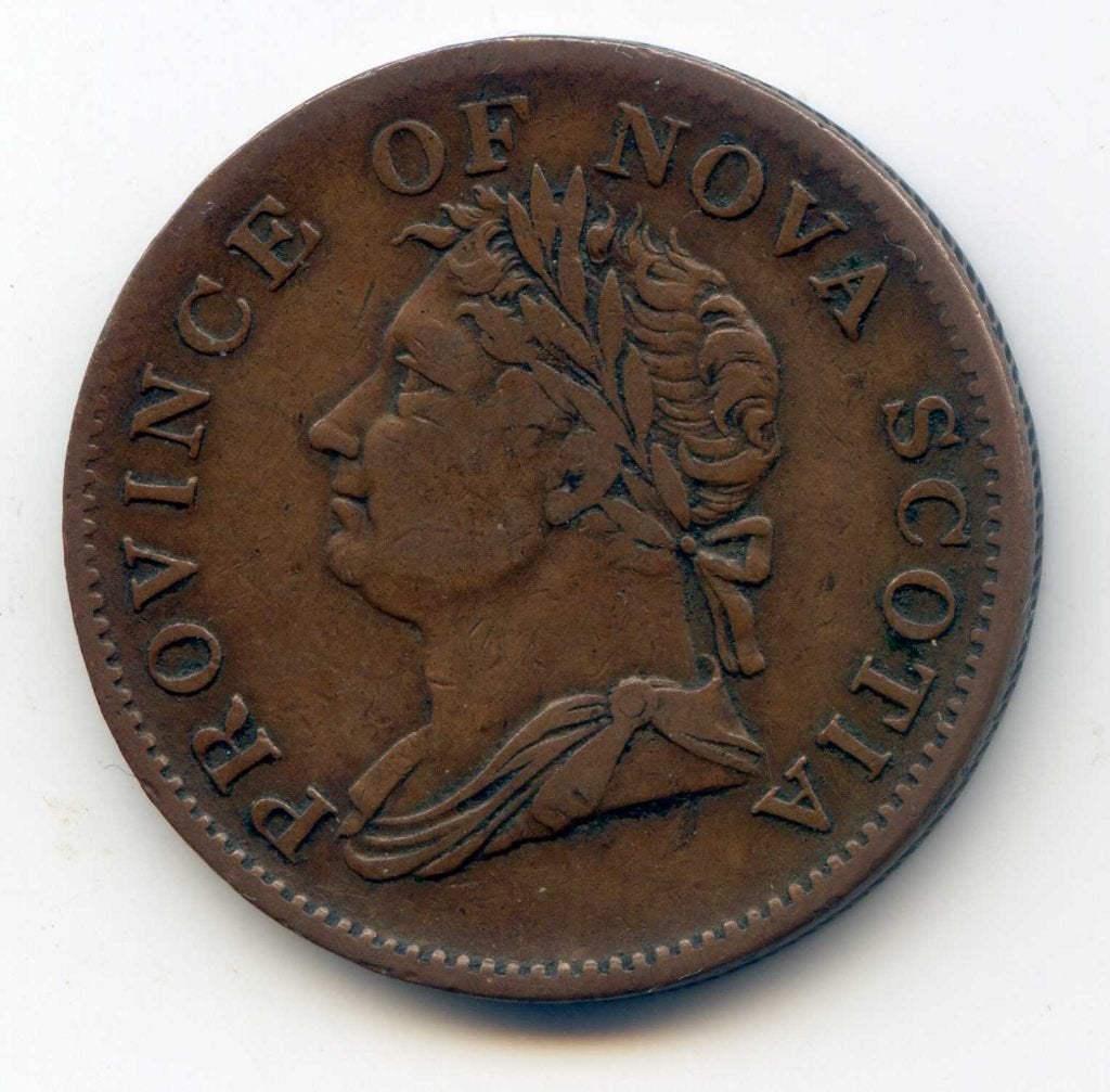 Canada - Nova Scotia	 1/2	Penny 1832 Oplage 800.000 Mooi !, Postzegels en Munten, Ophalen of Verzenden, Noord-Amerika