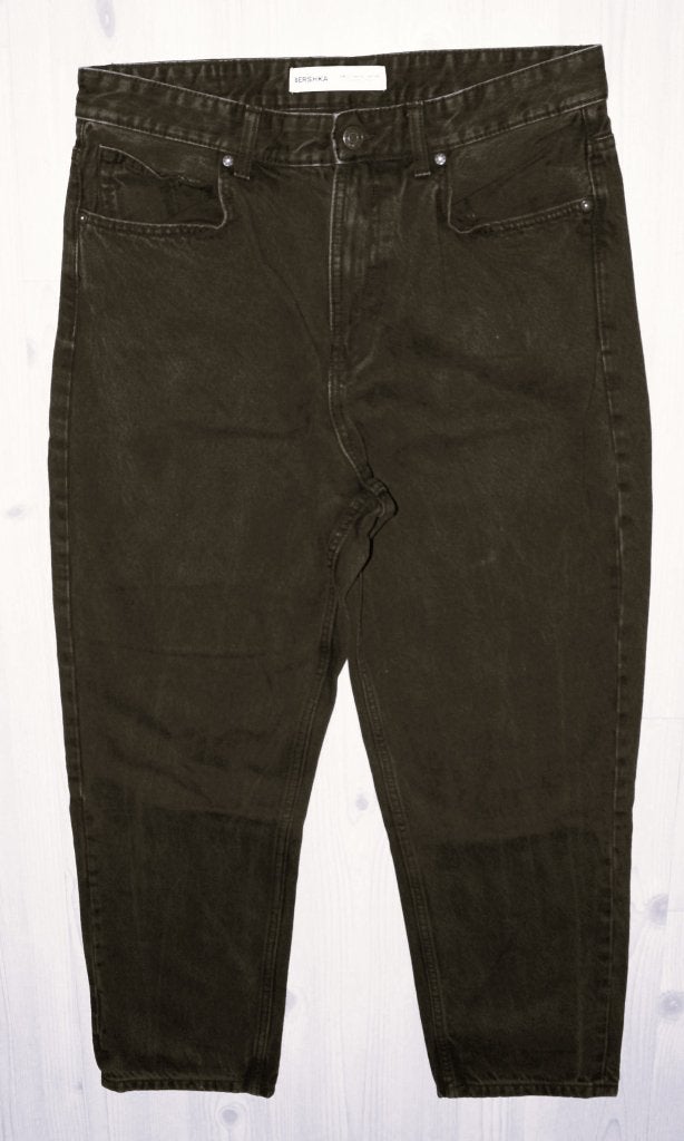 Bershka ruimvallende zwarte spijkerbroek maat 40 (in broek, Zwart, W30 - W32 (confectie 38/40), Gedragen, Bershka