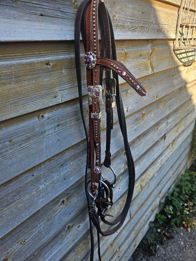 western showhoofdstel met rhinestones., Ophalen of Verzenden, Overige maten, Overige merken, Hoofdstel