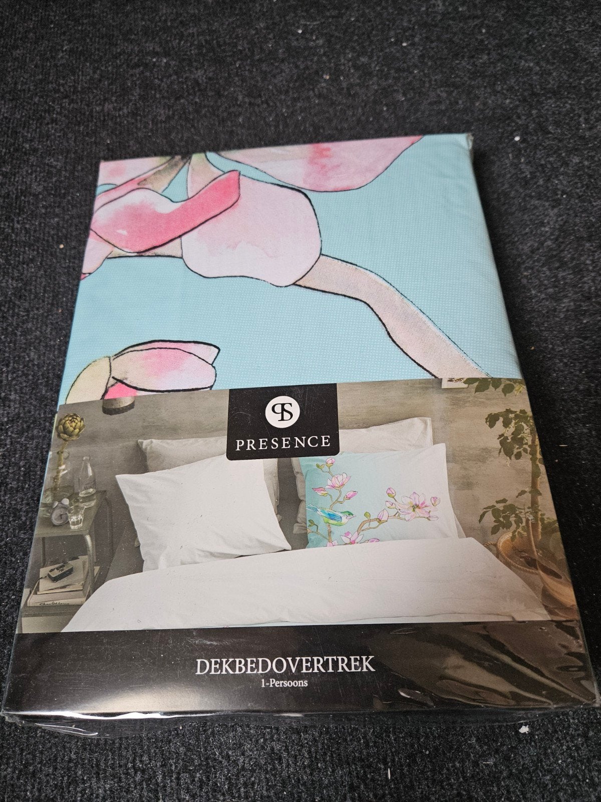 Presence Dekbedovertrek 1-persoons - Bloemen en Vogels, Eenpersoons, Meerkleurig, Dekbedovertrek, Nieuw
