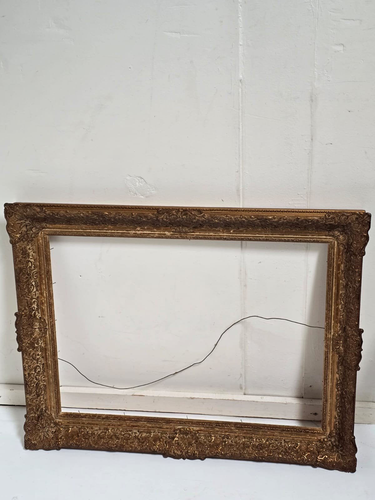 grote antieke decoratieve houten barok fotolijst sierlijst, Ophalen, Gebruikt, Fotolijst, Nvt