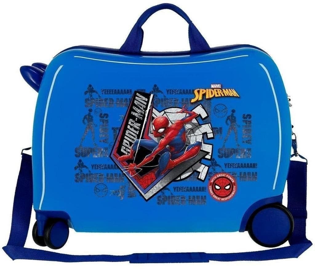 Spiderman ABS Ride-On Kinderkoffer - Gratis Verzending, Wieltjes, Overige materialen, Nieuw, Minder dan 50 cm