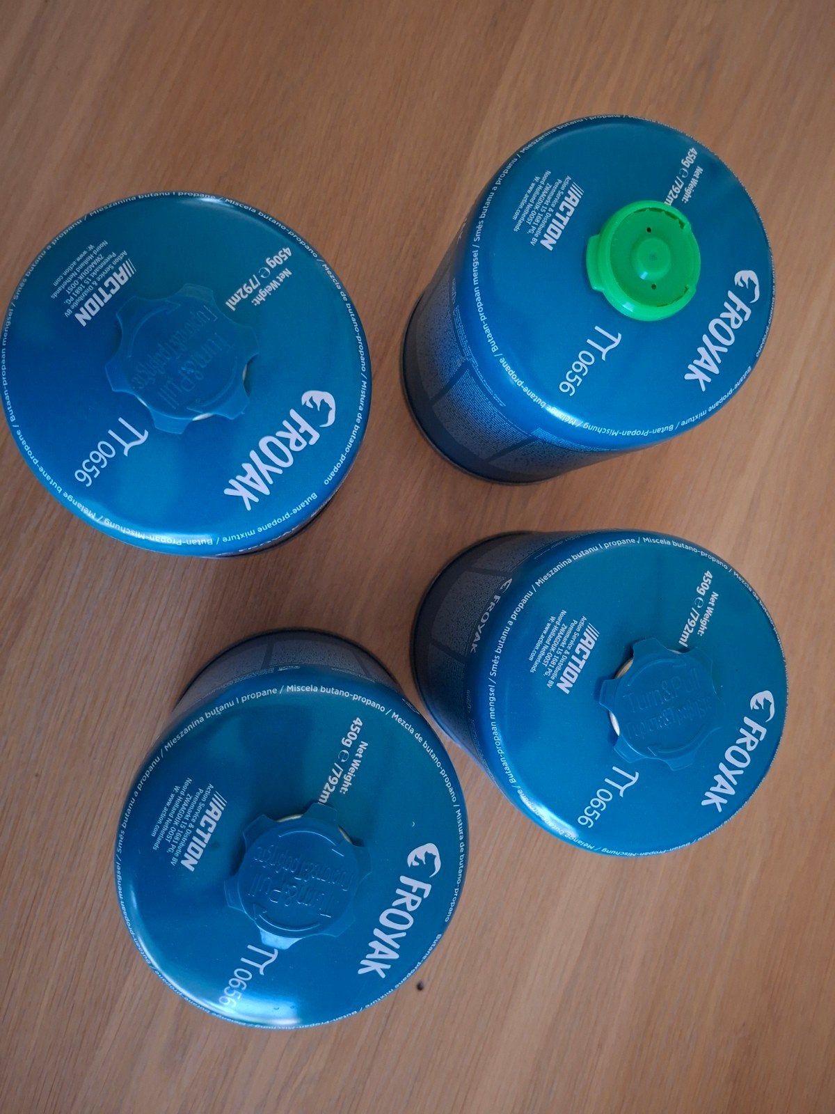 Froyak campinggas fles 450gr 4 stuks., Ophalen of Verzenden