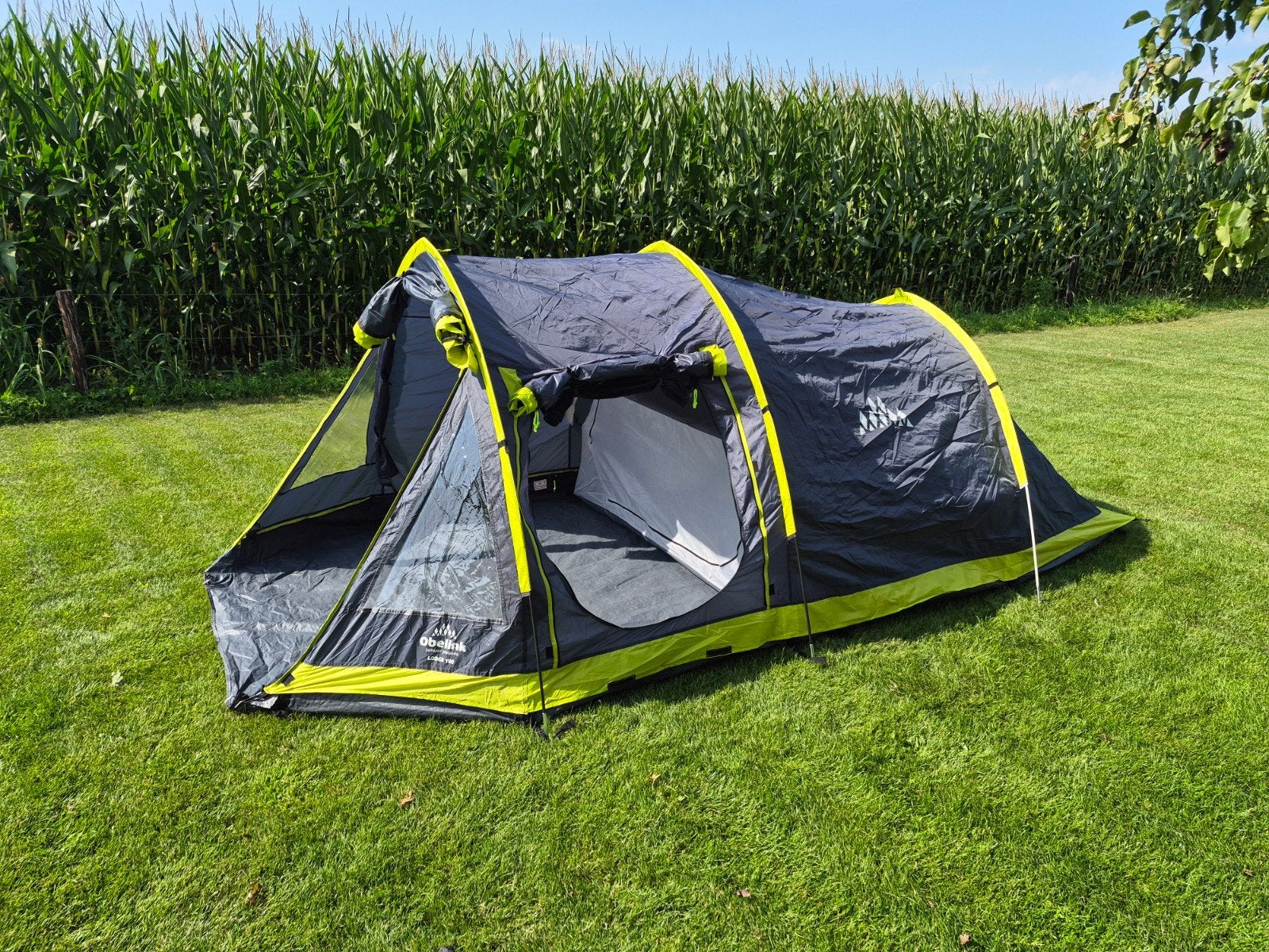 Obelink Lodge 180 tunneltent, Caravans en Kamperen, Ophalen, Zo goed als nieuw, Tot en met 3