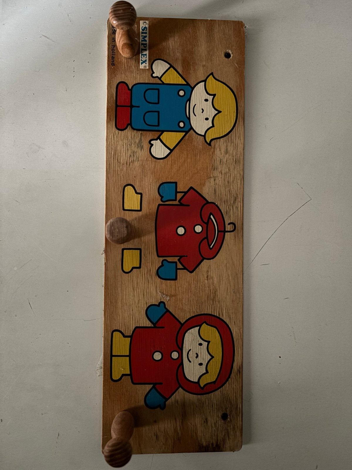 Vintage Kinderkapstok Hout - Simplex - Jaren '70, Ophalen, Gebruikt, Hout, Kinderkapstok